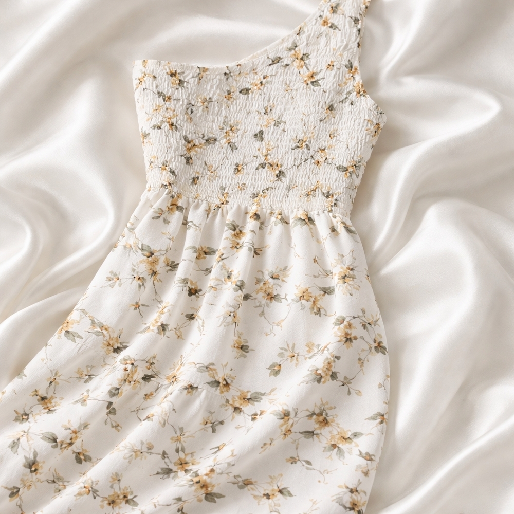 Hayden One-Shoulder Floral Midi Dress Size Small Boho Spring/Summer - Picture 7 of 12